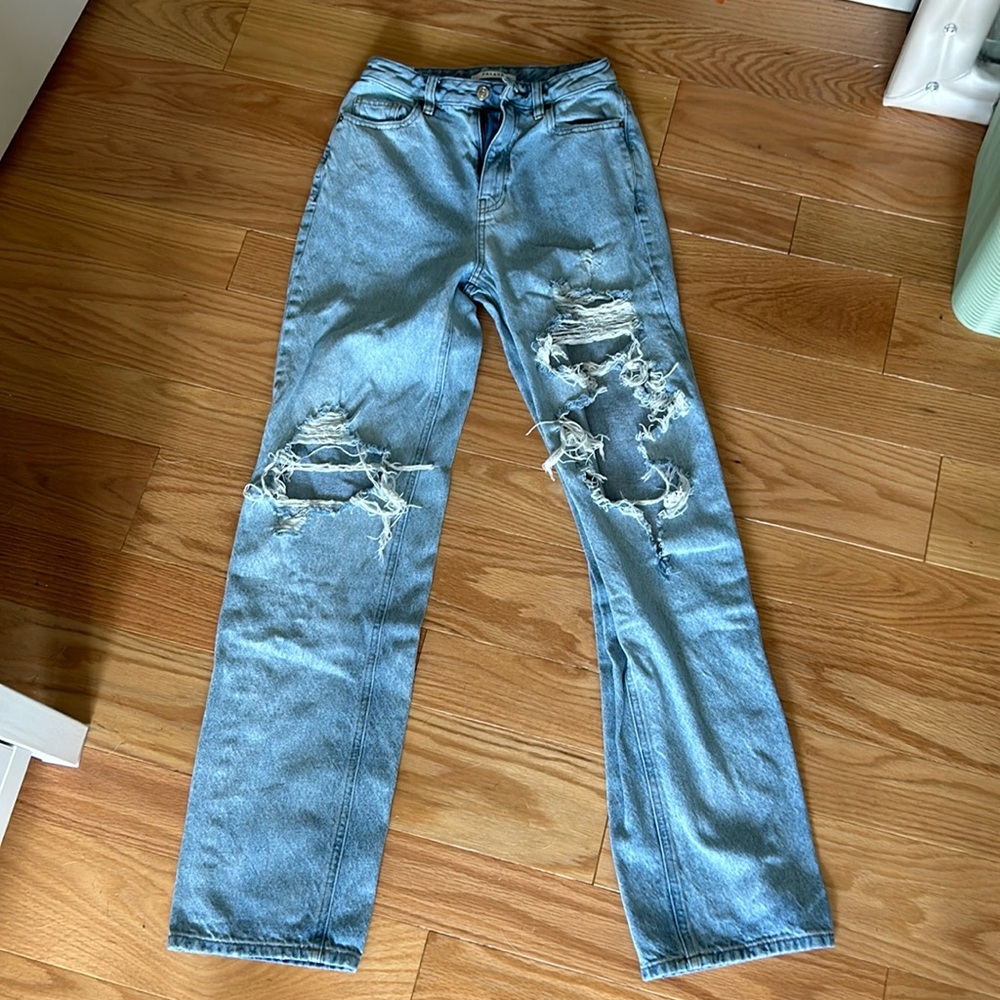 PAC sun ripped boyfriend jeans